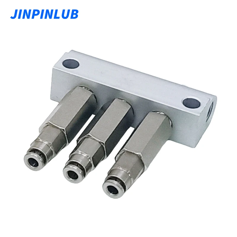 

JINPINLUB MUK-3 Modular Lube Distributor Single Line Pressure Relief Distributor For Grease System
