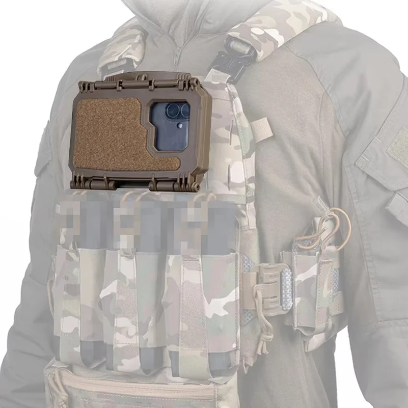 2th Gen Tactical Phone Case Universal Phone MOLLE Holder Pouch for Map Navigation Airsoft Hunting Vest Plate Carrier Accessory
