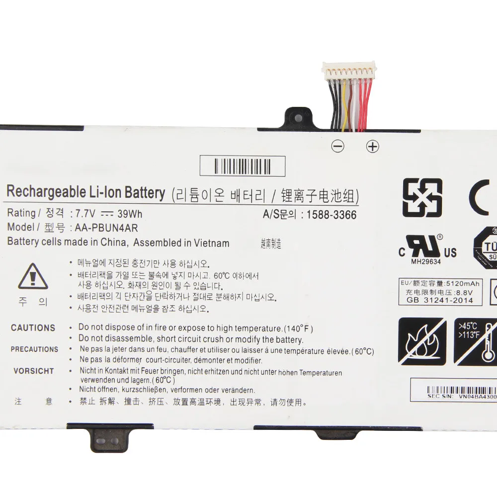 New Replacement Battery AA-PBUN4AR For Samsung NP900X5L NP900X5L NP940X3L NT900X5M NT900X5P 39Wh