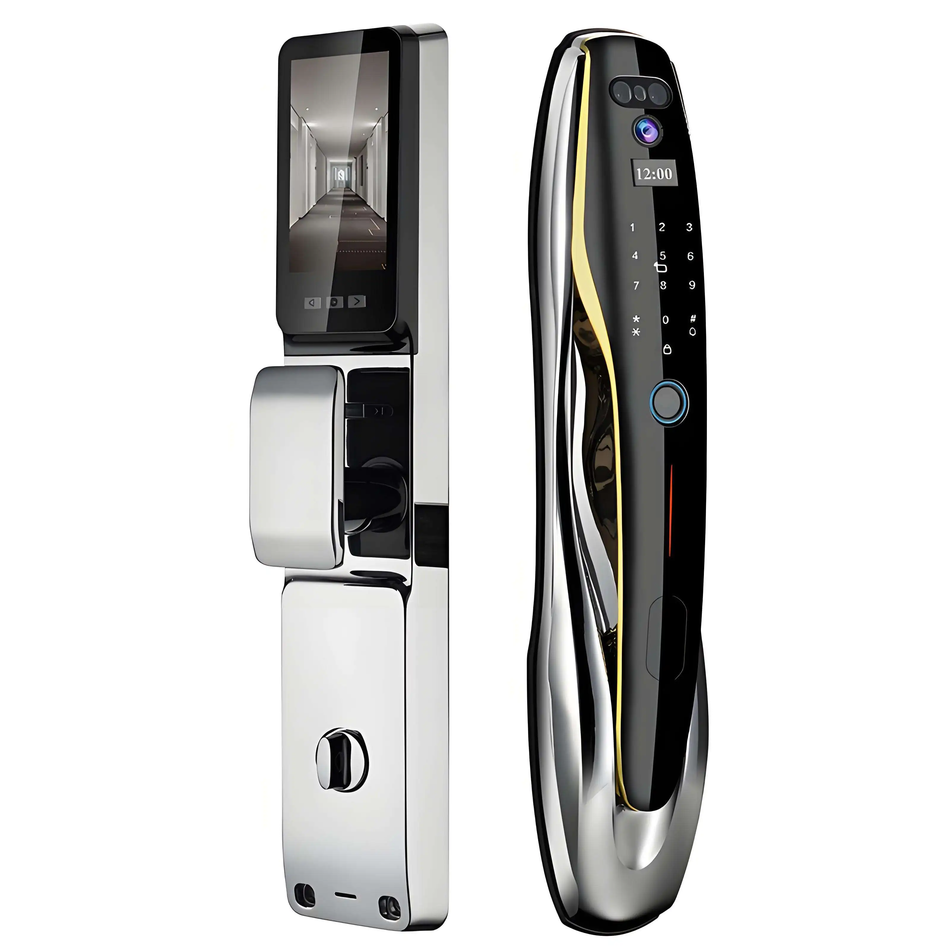 Tuya WiFi 3D Facial Recognition Samrt Door Lock with Camera and Fingerprint Smart Front Door Lock