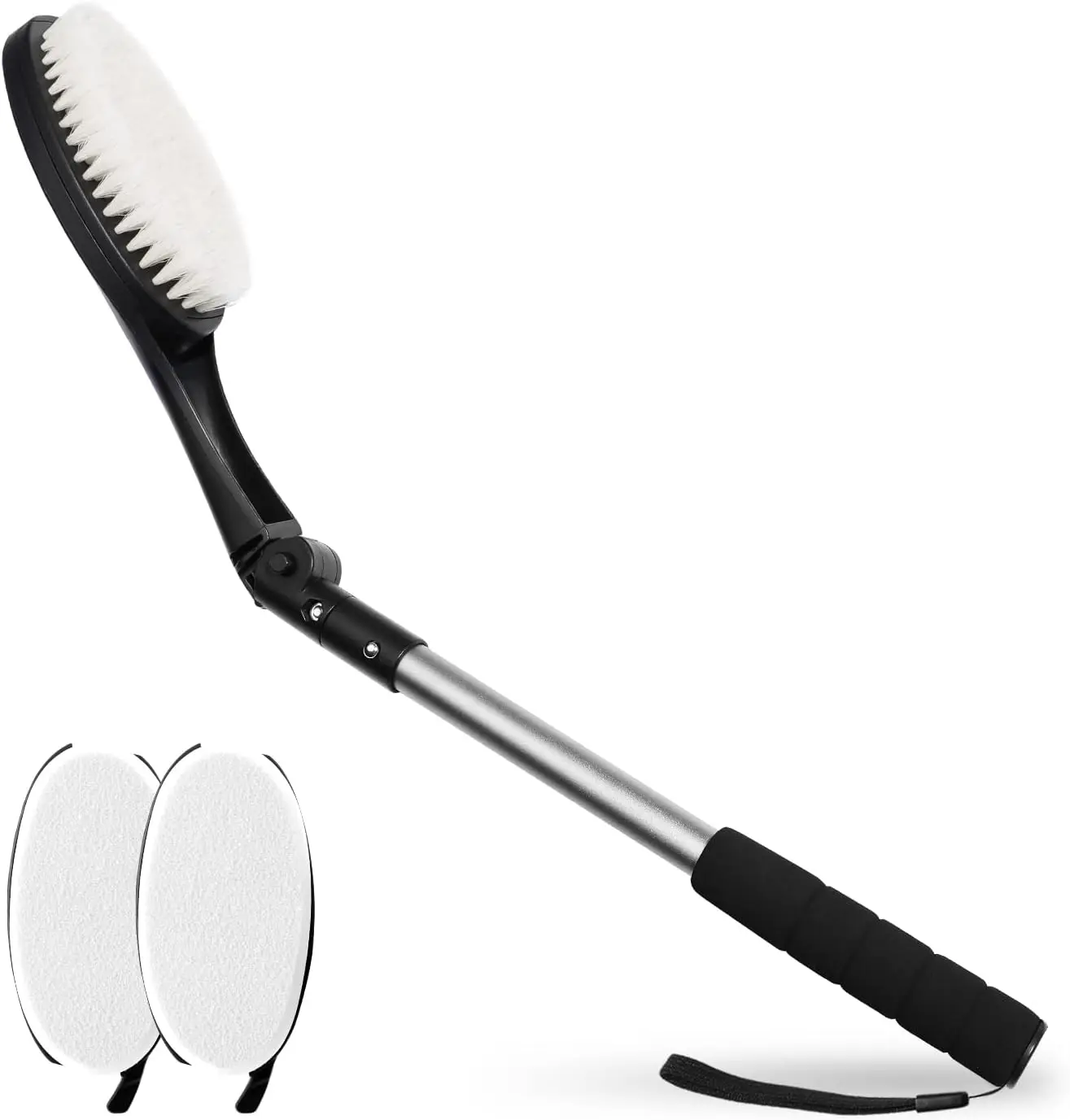 

Регулируемая щетка для спины с мягкими щетинками, длинная ручка, для влажного и сухого использования