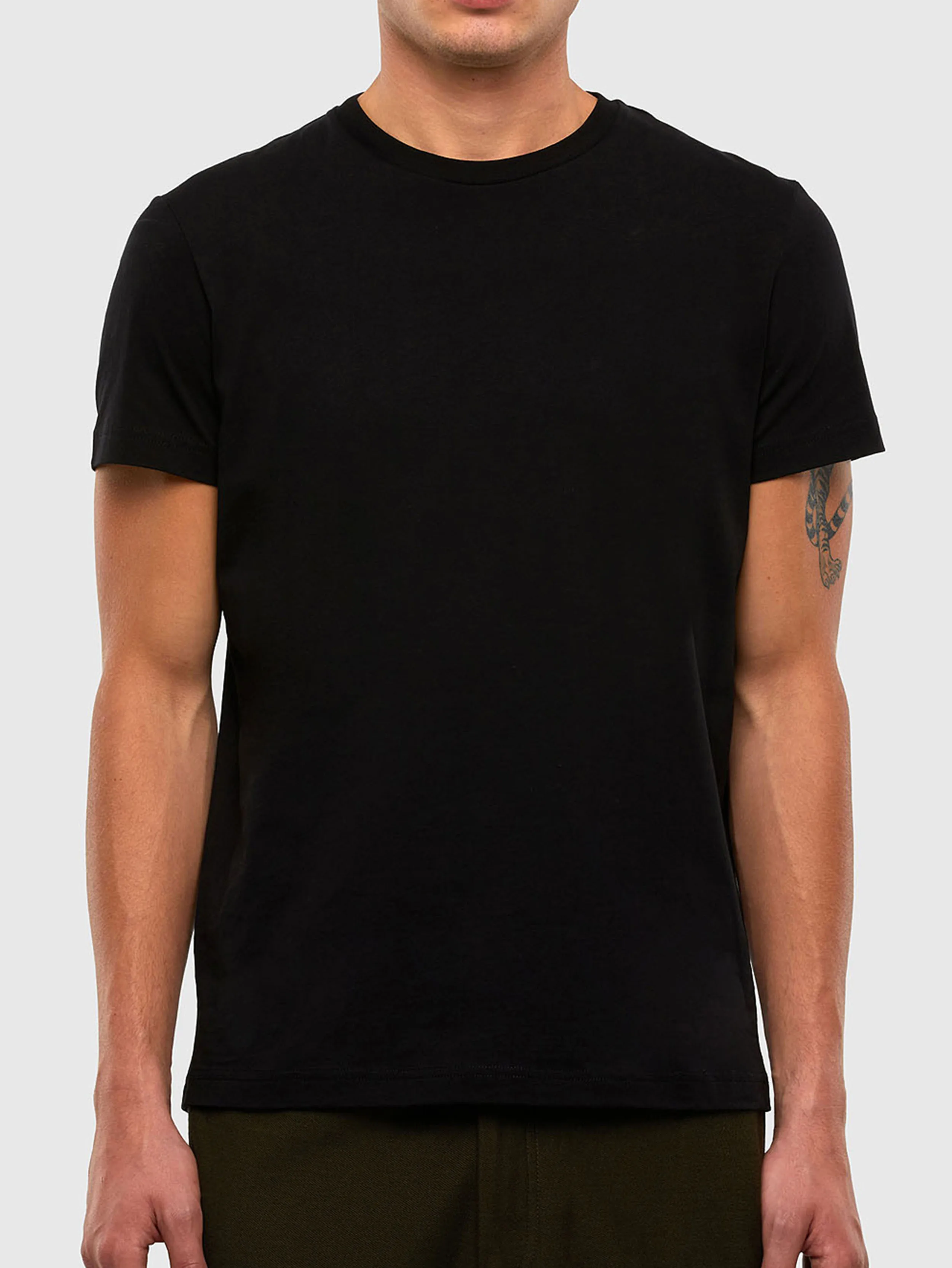 

Men's pure cotton round neck quick drying sports T-shirt - moisture wicking short sleeved gym and running T-shirt