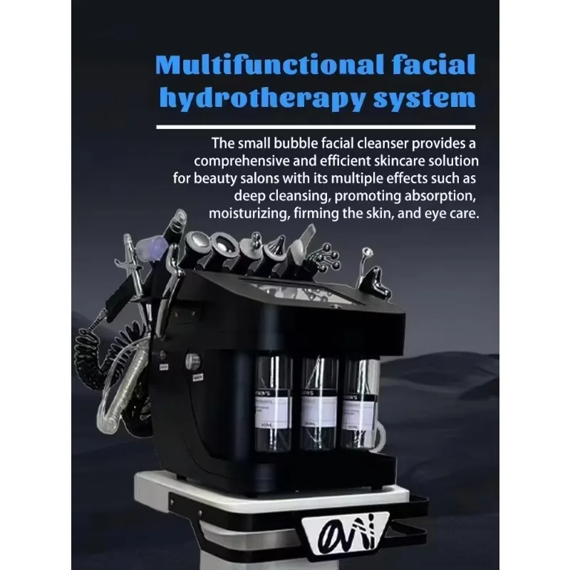Black Pearl Benchtop 10-in-1 Multi-Functional Skin Management Instrument Cleaning Micro-Grinding Machine For Aesthetic Treatment