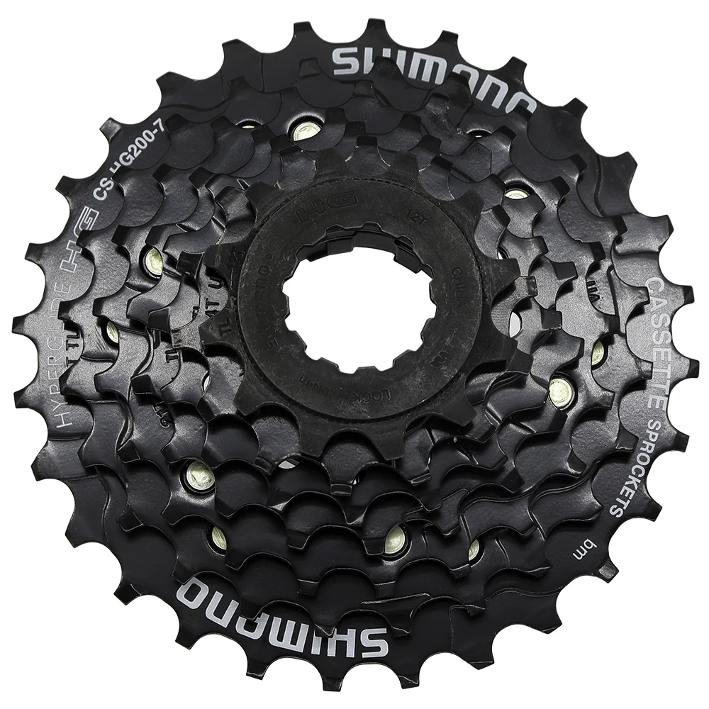 SHIMANO TOURNEY CS-HG200 7/8 Speed 12-28T 12-32T Black Cassette Sprocket For MTB Bike Original Cycling Parts