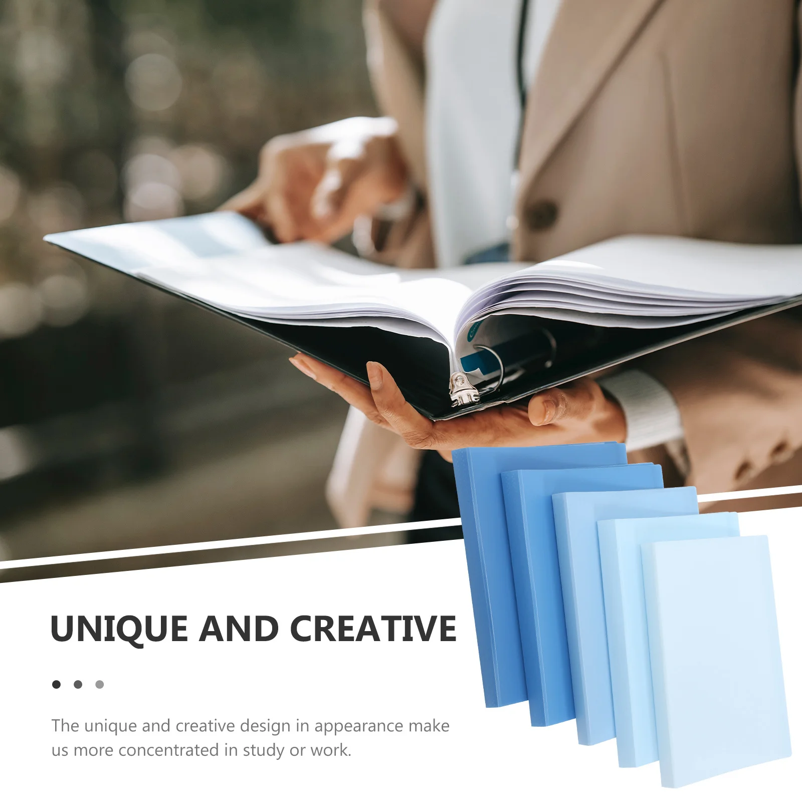 

5pcs Gradient Color File Folder Multi-Purpose Document Storage Organizer For Office School Artwork Receipts Display Book