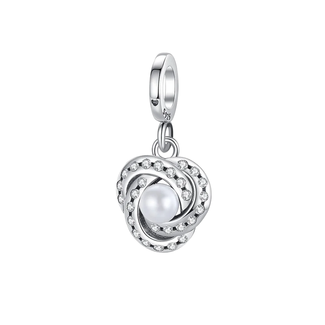925 Sterling Silver Pendant Wrapped with Beads, Suitable for Original Bracelet Necklace, Men's and Women's DIY Jewelry Gifts