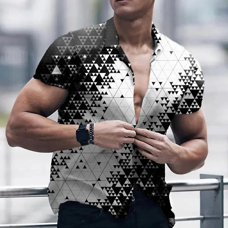 

2023 New Fashion Short Sleeve Men's Casual Outdoor Street Party High Quality Clear Graphic Beer Tops Plus Size