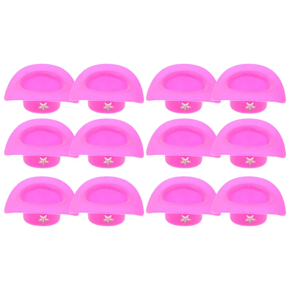 

12 шт. миниатюрных ковбойских шляпок с изящным дизайном, приятных на ощупь, подходят для различных случаев.