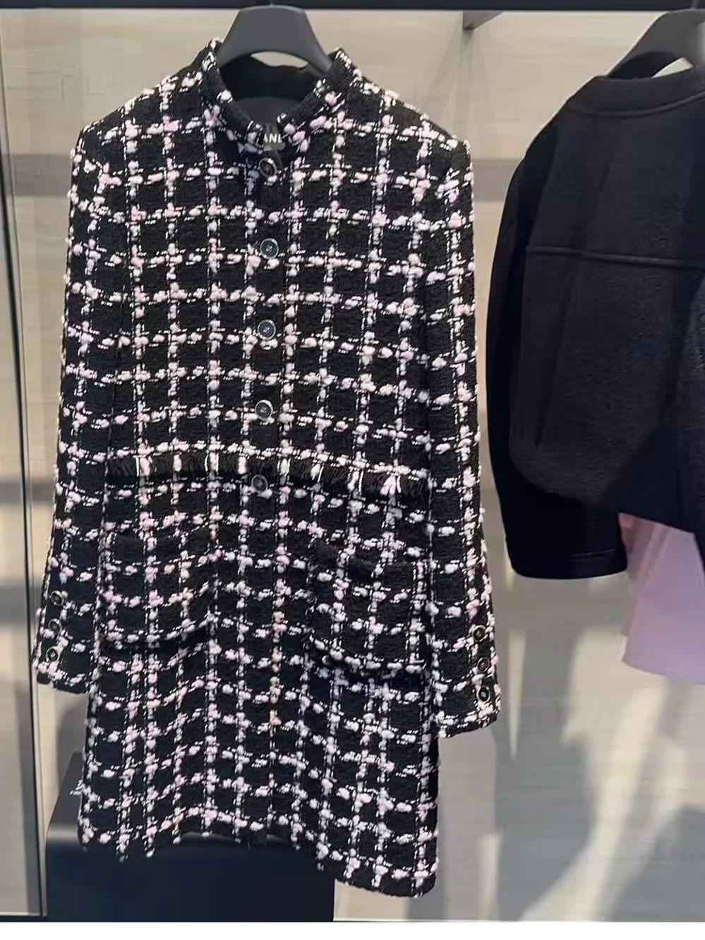 Autumn 2025 New Sle Small Fraance Faion Knitted Plaid Coat Skirt Set Women's Faion Ensemble Warmth Comfortable Fit