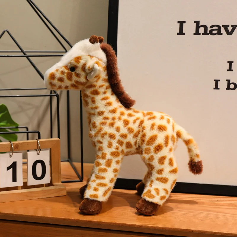 25/35 cm Simulation Giraffe Plüsch Lebensechte Gefüllte Puppe Hause Ornament Zoo Souvenir Geburtstag Geschenke – Detail 2