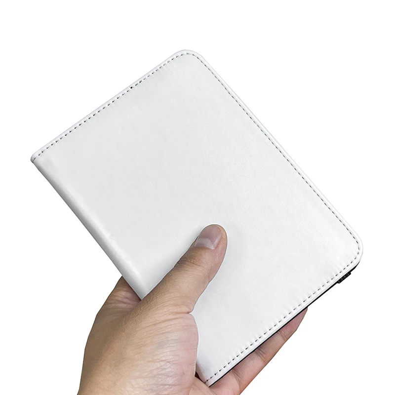 5pcs  Passport Cover Sublimation Blank PU Two Foldable Multifunctional More Credit Card Holder Heart Transfer Printing
