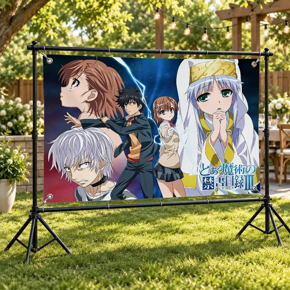 Anime A Certain Magical Index Aesthetic Wall Tapestry Flag Printed Wall Hanging Living Room Party Outdoor Decor