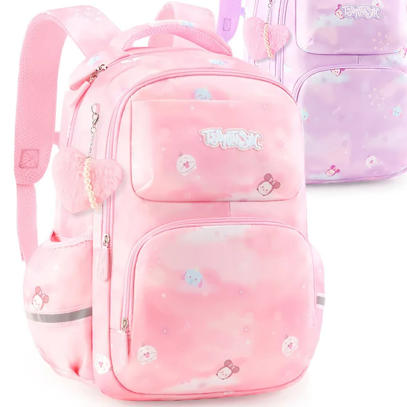 Genuine Disney Leisure School Bags For Girls Grade 3-6 Middle Student Shoulder Orthopedic Backpack Large Capacity Light Mochila