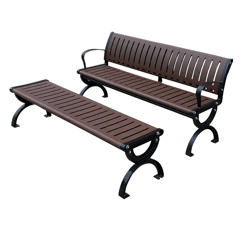 

Outdoor park chair leisure bench outdoor seat wrought iron garden row chair plastic