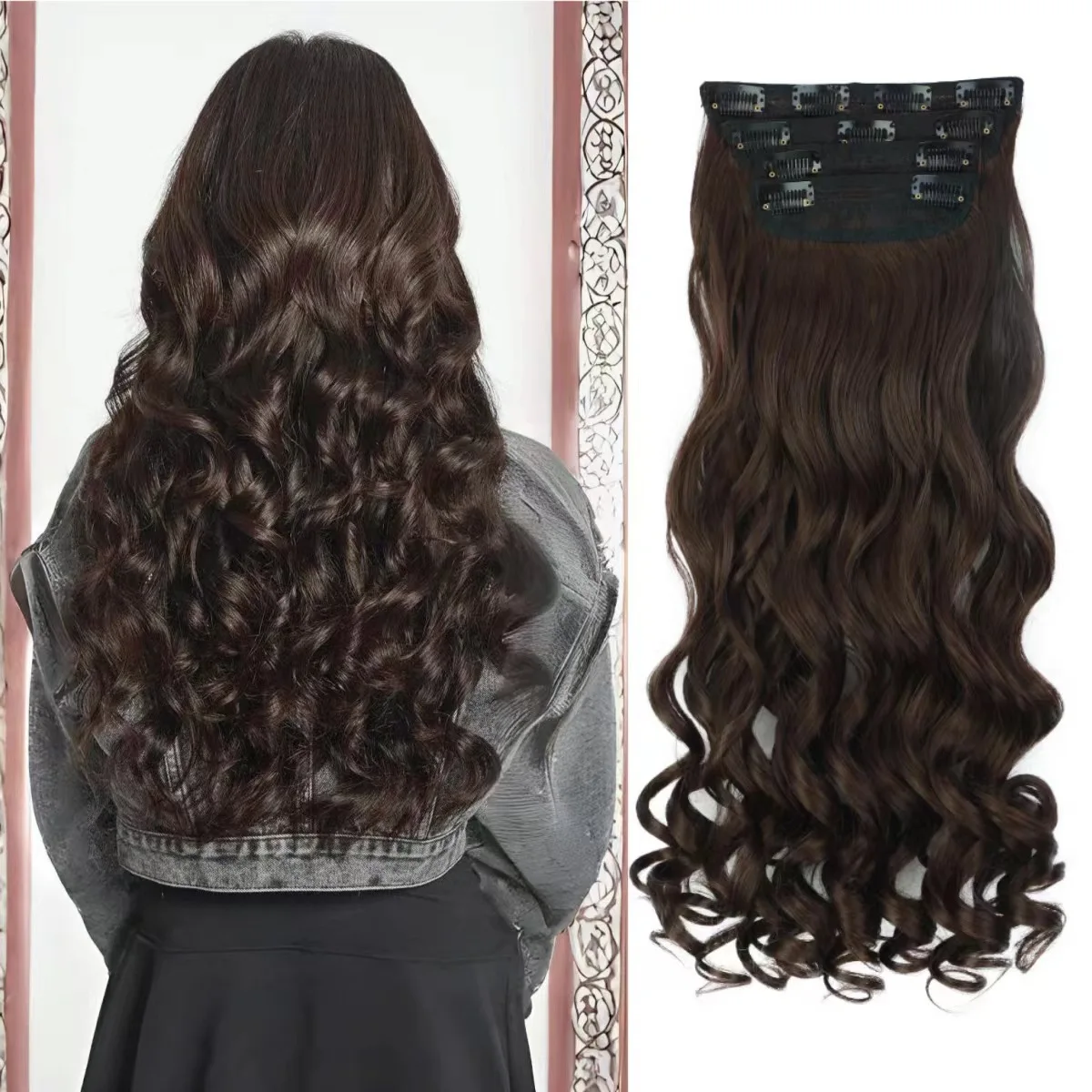 

Synthetic wig long curly hair princess hair extensions for women