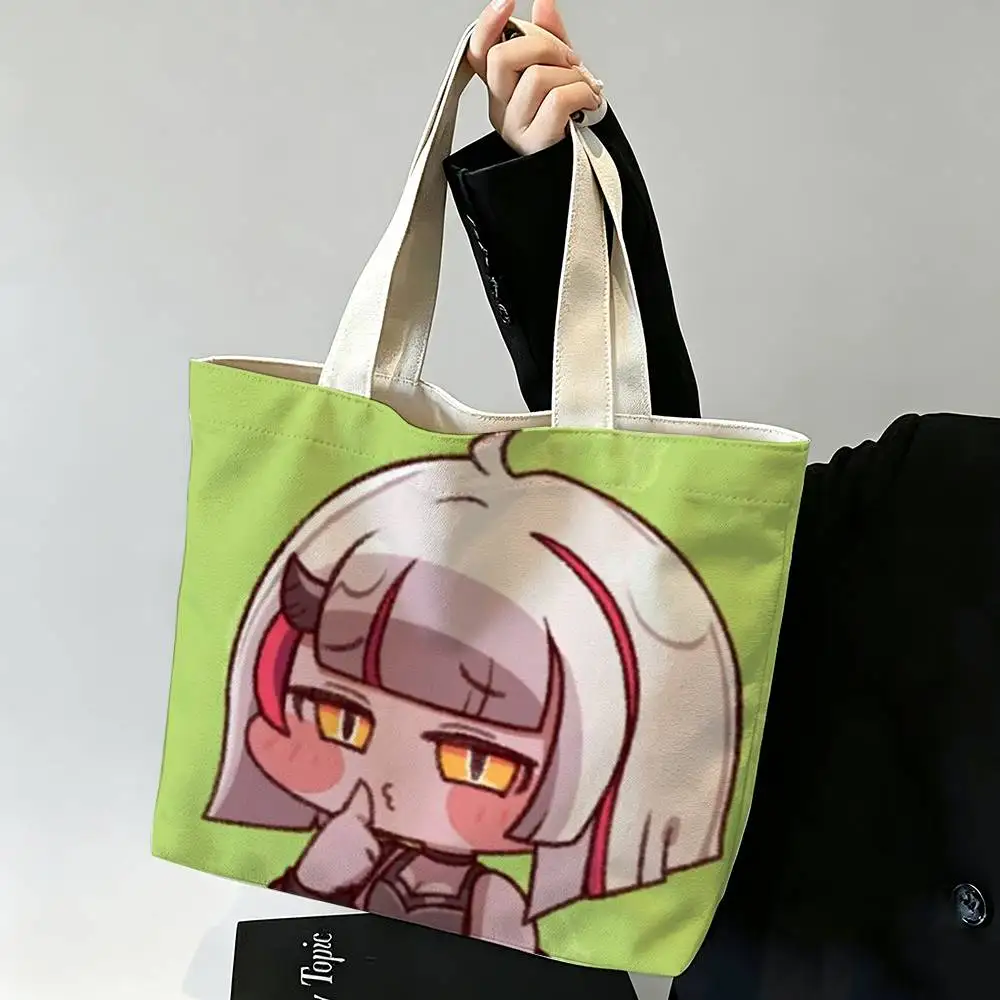 T-Trickcal Chibi Go Game World Printed Canvas Tote Bag Shoulder Bag Commuter Mommy Shopping Bag