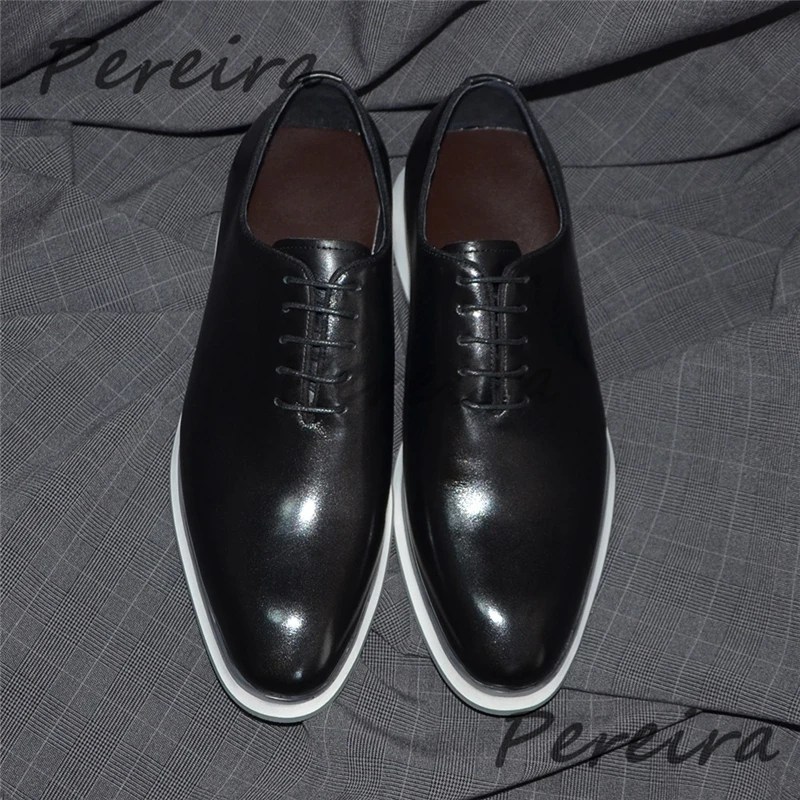 

Classic Handmade Men's Oxfords British Style Cowhide Thick Soled Casual Business Shoes Retro Fashion Party Banquet Dress Shoes