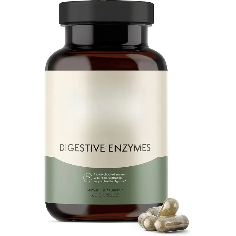 

Probiotics and prebiotic digestive enzymes | 60 capsules | Supports digestive health - non GMO, gluten free, vegan