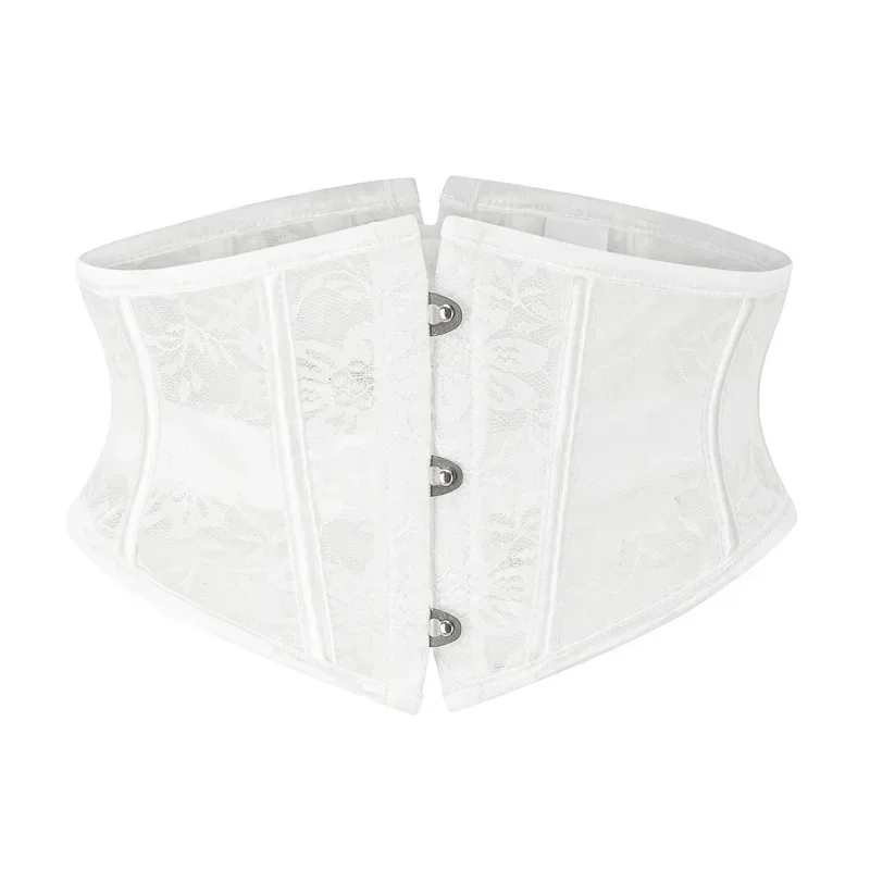 

Fashion Lace-up Underbust Corset Bustier Lace Floral Waist Trainer Cincher Gothic Women Slimming Belt Corselet