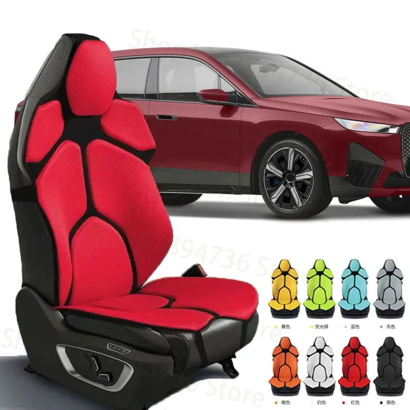 

FOR BMW IX Cushion Car Seat Chair Back Mesh Lumbar Back Brace Massage Back Pad Support Home Office Accessories