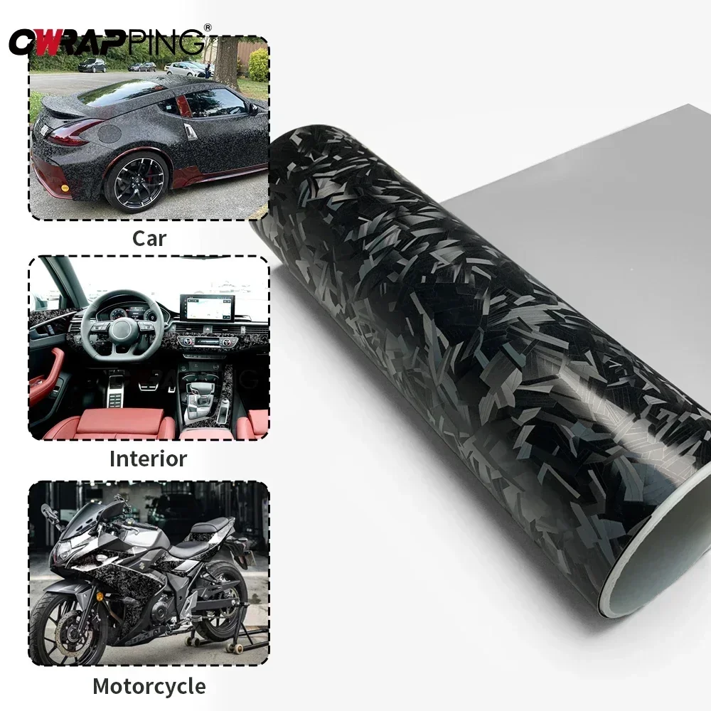Carbon Fiber Vinyl Paper for Car Wrap Vinyl for Motorcycle Self-adhesive Film Vehicle Decoration Car Wrapping Sticker Covering