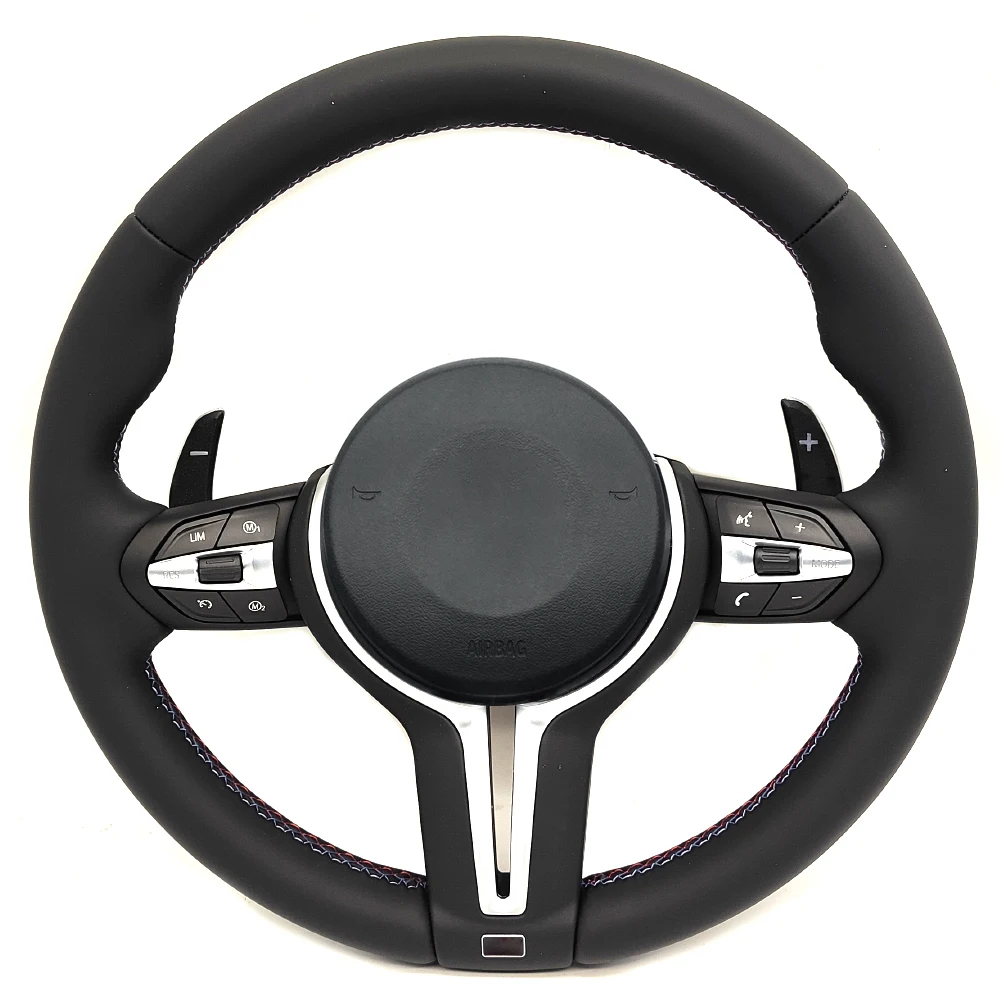 

Кожаное рулевое колесо салона серии M для BMW M3 M5 F20 F22 F23 F30 F33 F34 X1 F48 X5 F15 X3 F25 F80 E90 E70 E84 с лопастями