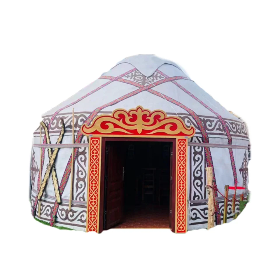 5*5m outdoor mongolian yurt winter luxury house yurts mongolian tent