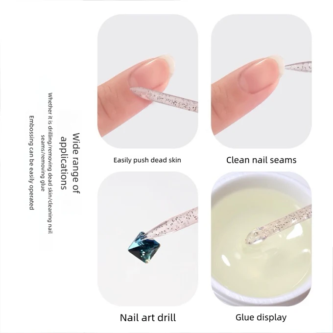 100点セット レディースネイルツール 両頭ピンクアクリルクリーニングスティック 甘皮除去 角質除去スティック ネイルツール