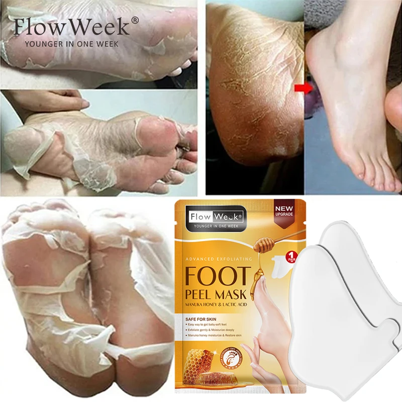 Foot Peeling Mask Peeling Foot Mask Repairs Heels & Removes Dry Dead Skin Feet Exfoliating Foot Peel Mask for Dry Cracked Feet