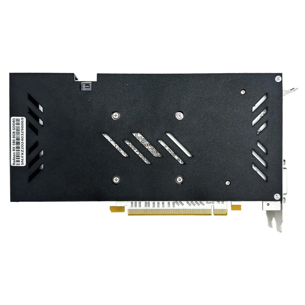 MOUGOL new AMD RX580 8GB 2048SP graphics card 8PIN GDDR5 256BIT HDMI-compatible DP display interface video card In Brazil