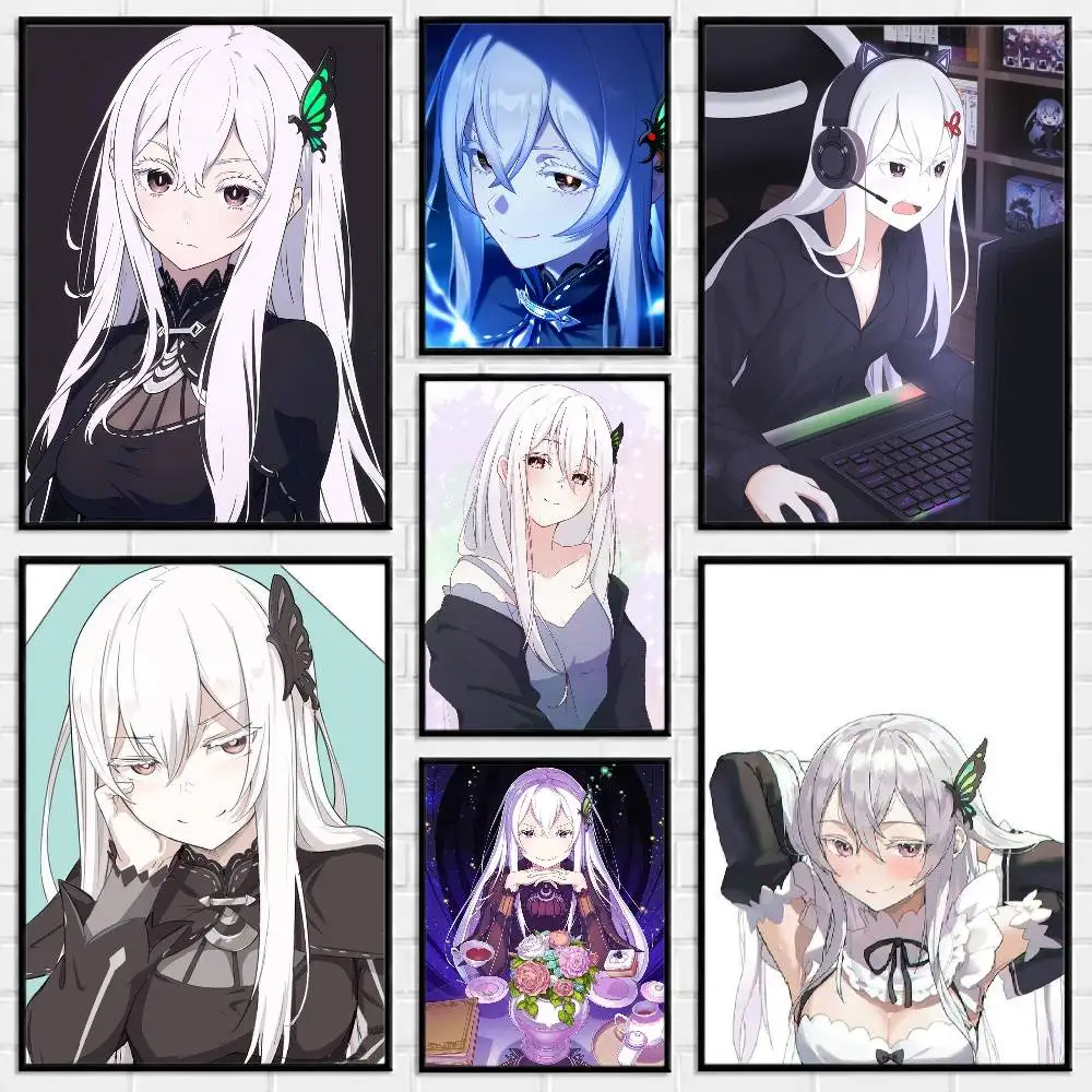 Anime ReZero Echidna Poster Versatile HD Waterproof Wall Art Self-Adhesive Decor for Any Space Ideal Gift