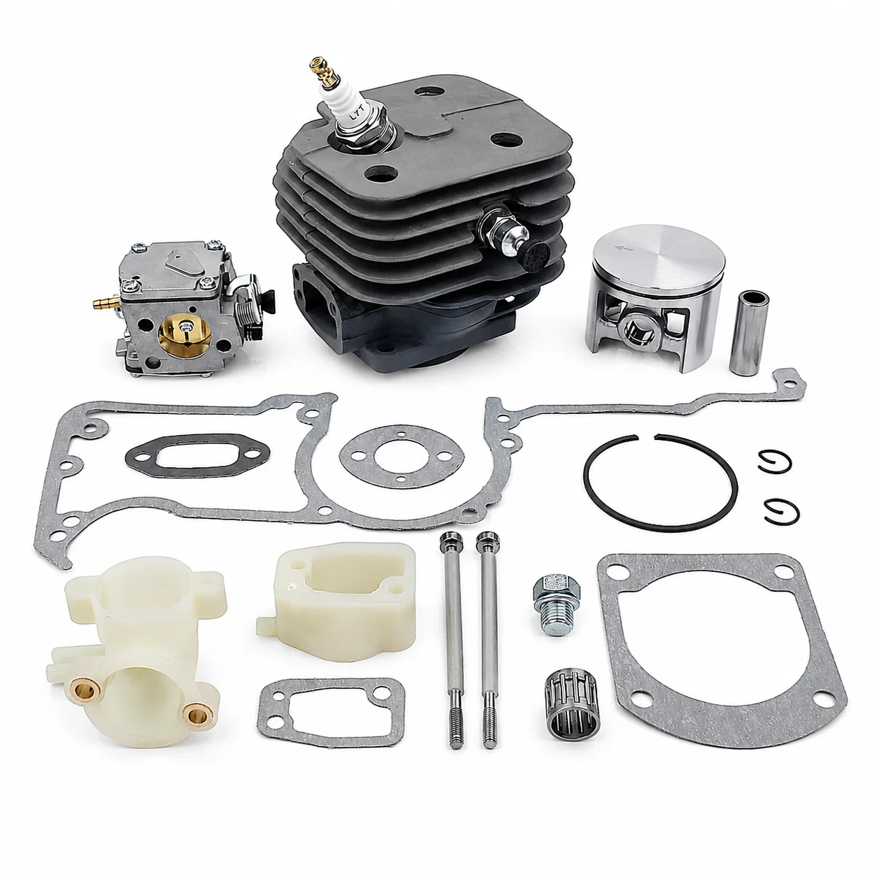52mm Big Bore Cylinder Piston Kit Carburetor Overhaul Kit Replaces 503517502 For Husqvarna 266XP 266 266SE 61 162 Chainsaw Parts