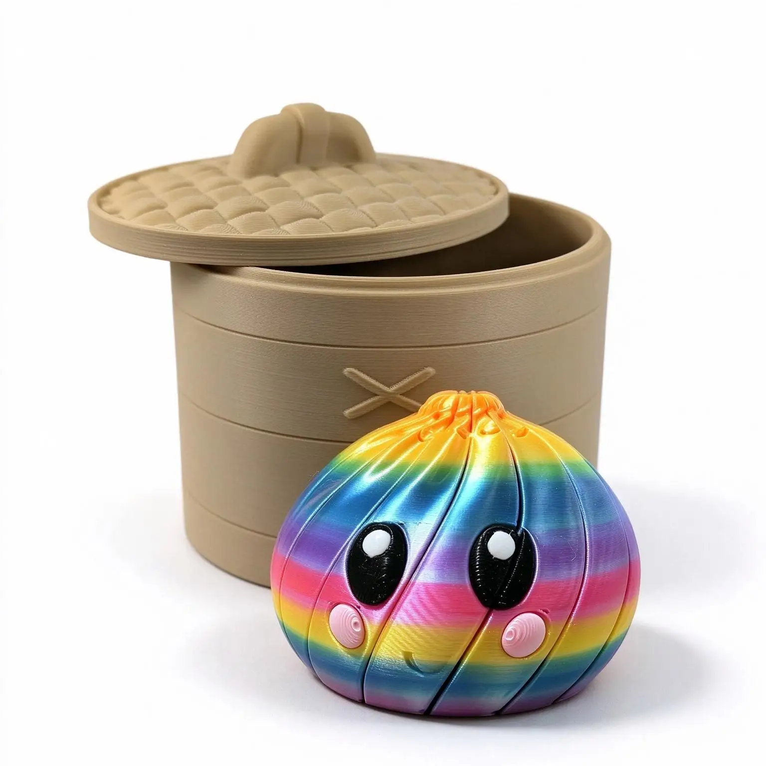 3D Printing Dumpling with Dumpling Clicker Sensory Decompression Toy Deformable Twist Creative Stress-Relief Gadget Desk Ornam
