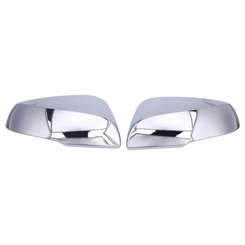 Side Mirror Covers for the Specified 2021 Model Application, Silver-Tone Reflective ABS Exterior Trim with Adhesive-Backed X37F