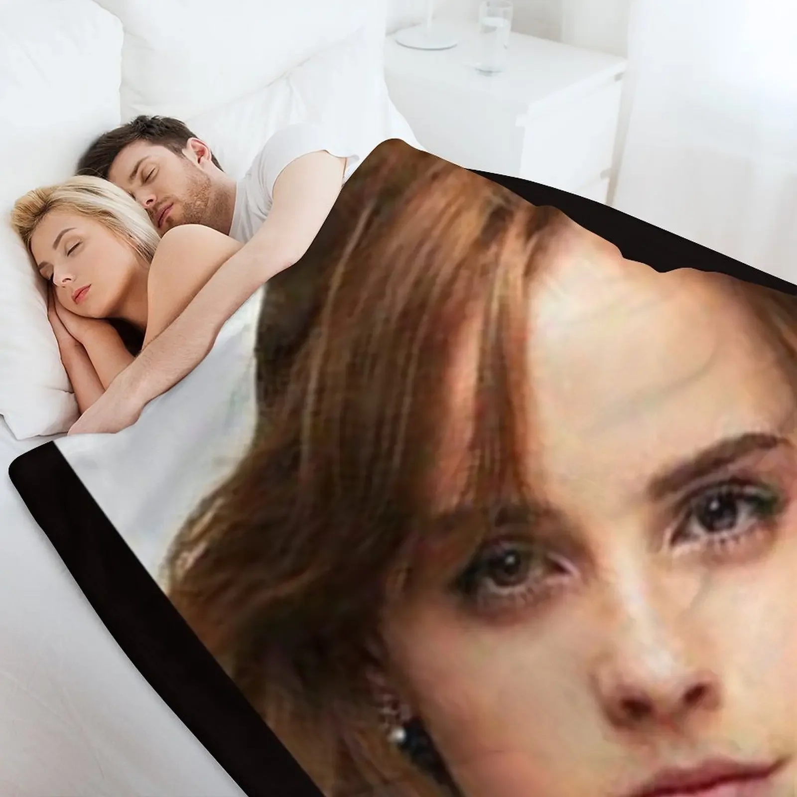 إيما واتسون - ملصق رمي البطانيات والبطانيات الكبيرة الناعمة الحرارية ريتروس