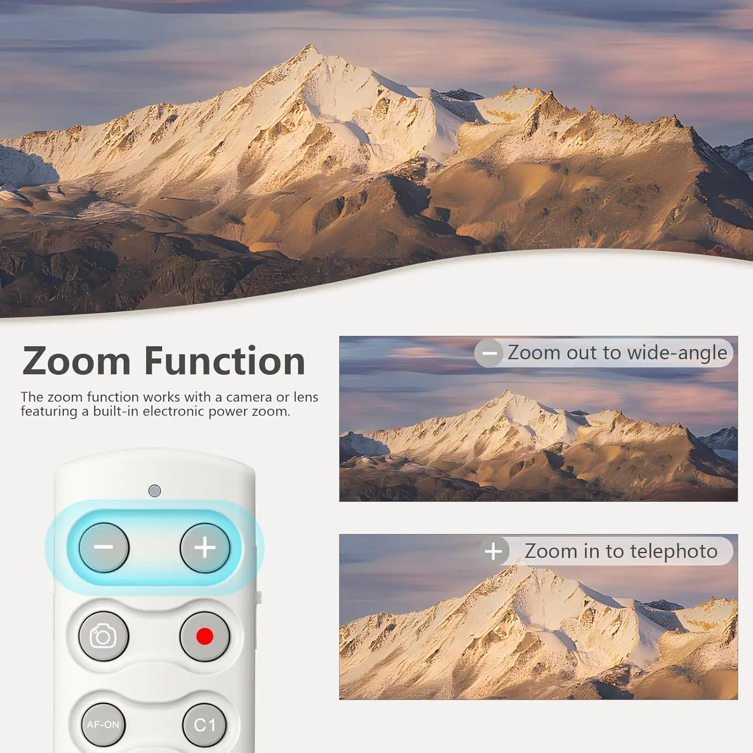 AODELAN Wireless Bluetooth Remote Control for Sony Camera ZV-E10II A9III ZV-E1 ZV-1 FX30 A7RV A7M4 A7IV A7III A7IV A7III A7CR