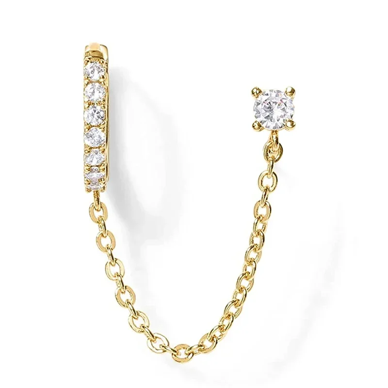 

CAOSHI Newly Designed 1PC Tassel Women's Hoop Earrings Trendy Gold/Silver Color Dance Party Aesthetic Female Jewelry Accessories