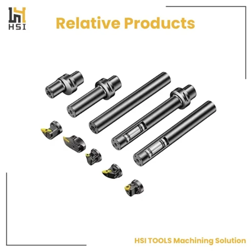 

CNC Damping Boring Bar HSK63A-SNER Steel Anti-Vibration Boring Bar Holder High-Quality Boring Tool Equipment