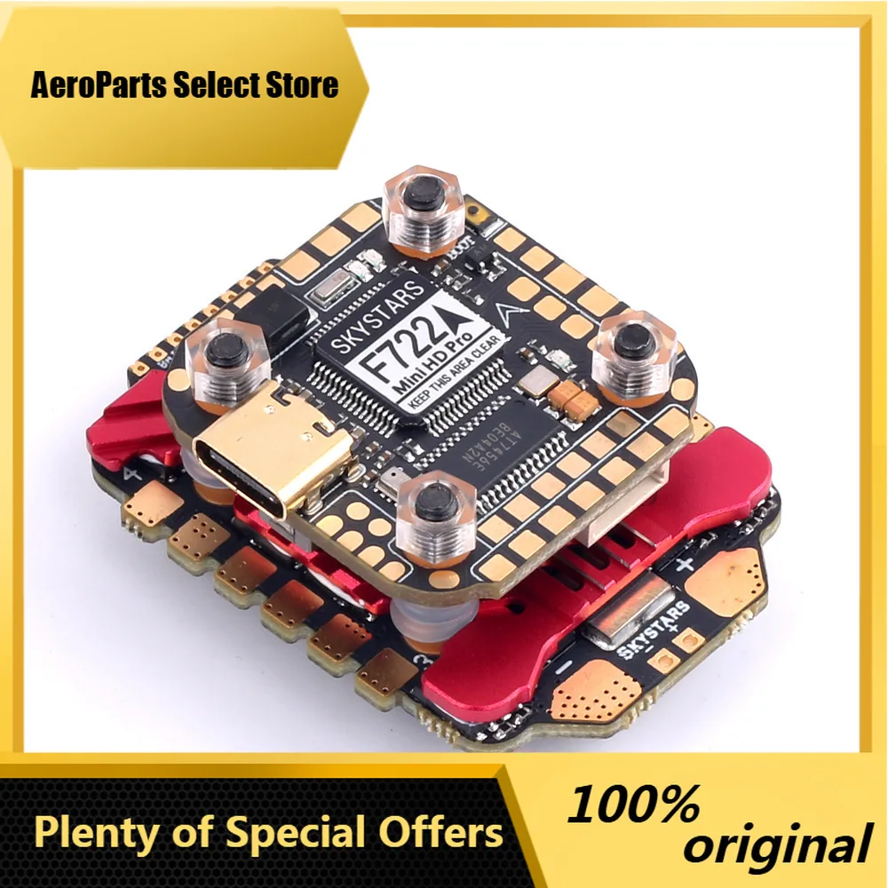AeroPartsSkystars F722 Mini HD Pro Flight Controller For Drone 55A AM32 32Bit 3 6S ESC Stack