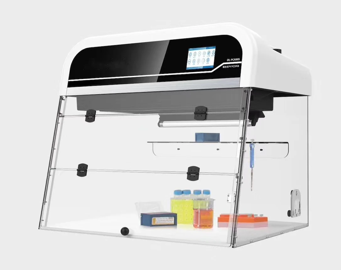 Laminar flow hood PCR workstation chemical laboratory fume hood