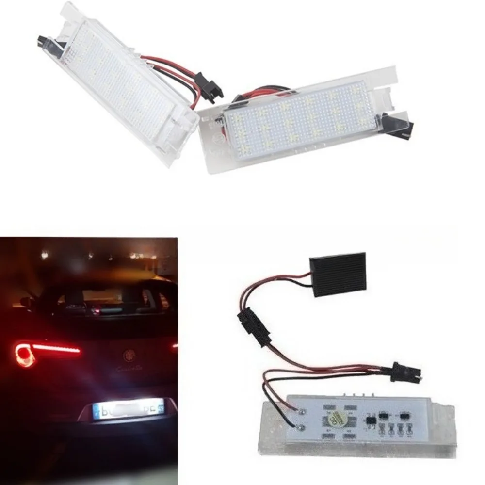 

2Pcs LED License Plate Light for Alfa Romeo Giulietta Mito GT MiTo Error-Free Canbus Lamp Upgrade Plug&Play Replacement