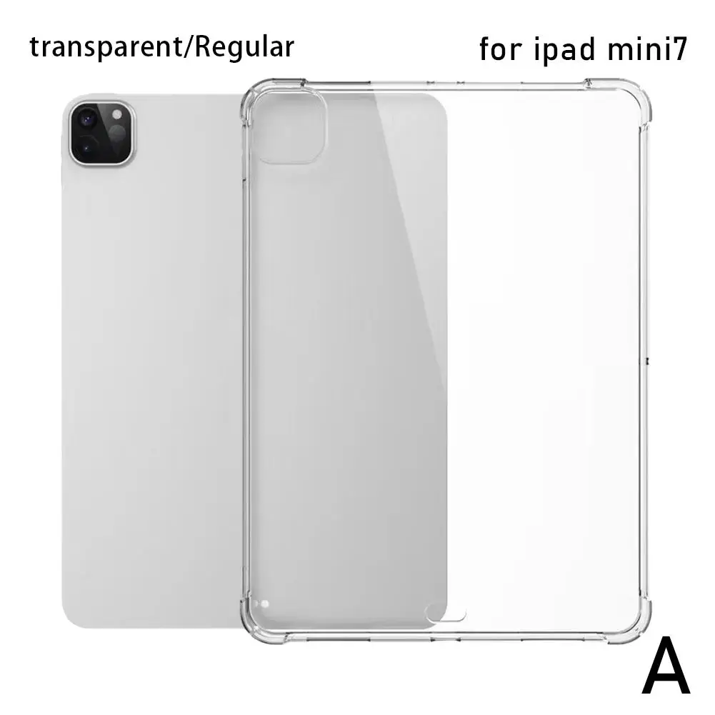 For Ipad Mini7 Transparent Protective Cover TPU Soft HD TPU Tablet Protective Slot Can Anti-fall Pen With Apple DIY Shell C M1D8
