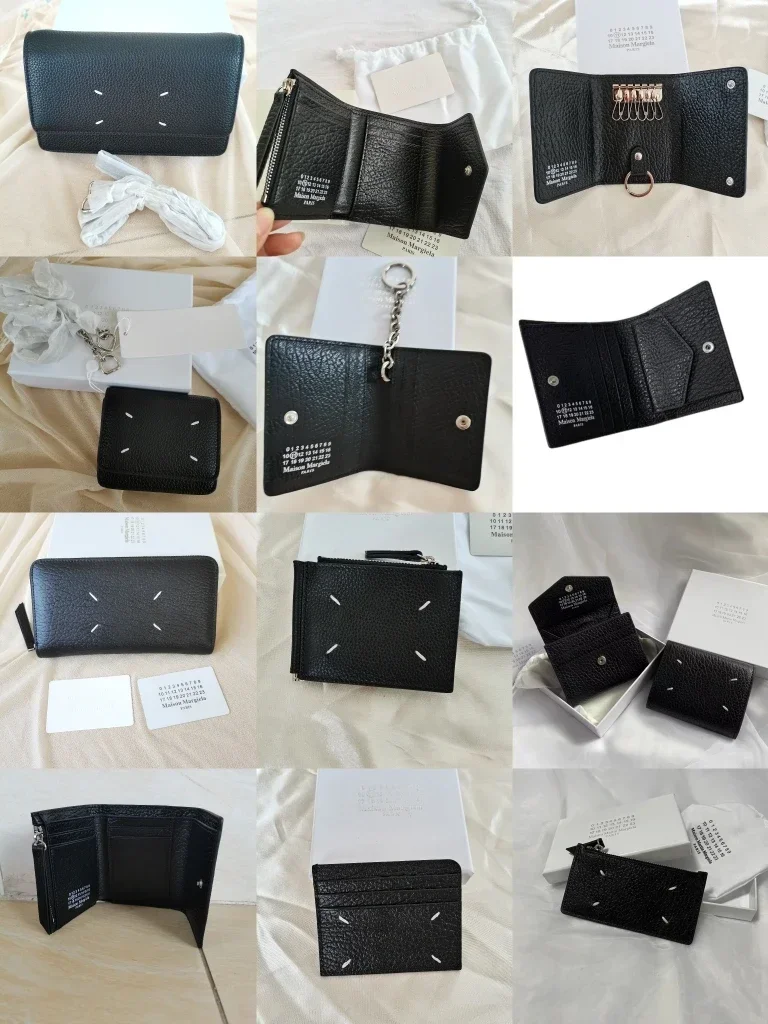 

2024 New Minimalist Multi 6 Card Slot High Quality Business Bag Men's and Women's Same Top Layer Cowhide High Quality Wallet y2k