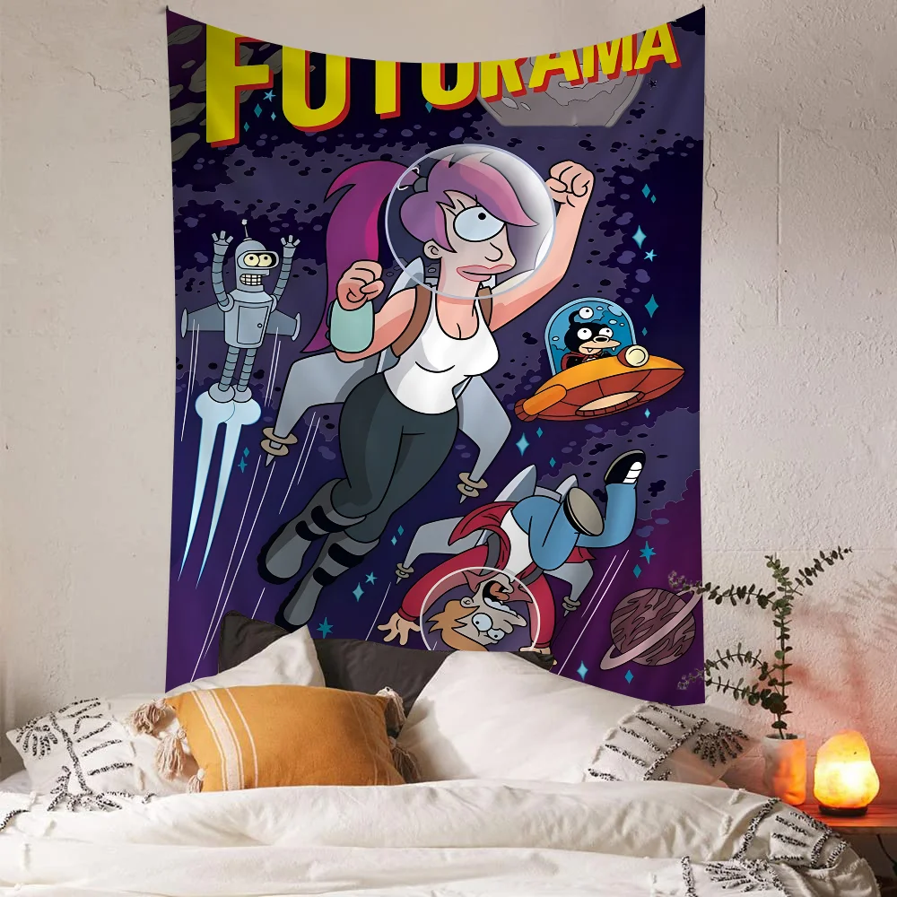 F-Futurama B-Bender Art Classic Anime DIY Wall Tapestry For Living Room Home Dorm Decor Wall Art Decor