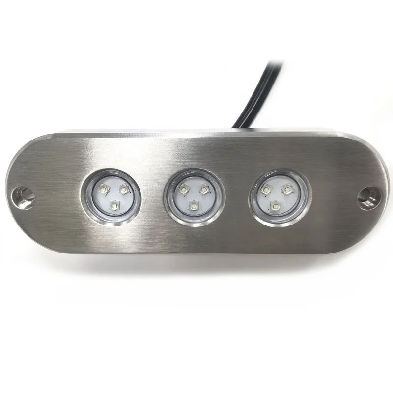 

WEIKEN 45W 316 SS 12V Ip68 Led Underwater Light for Ocean Marine Boat Transom Dock Pool Lights