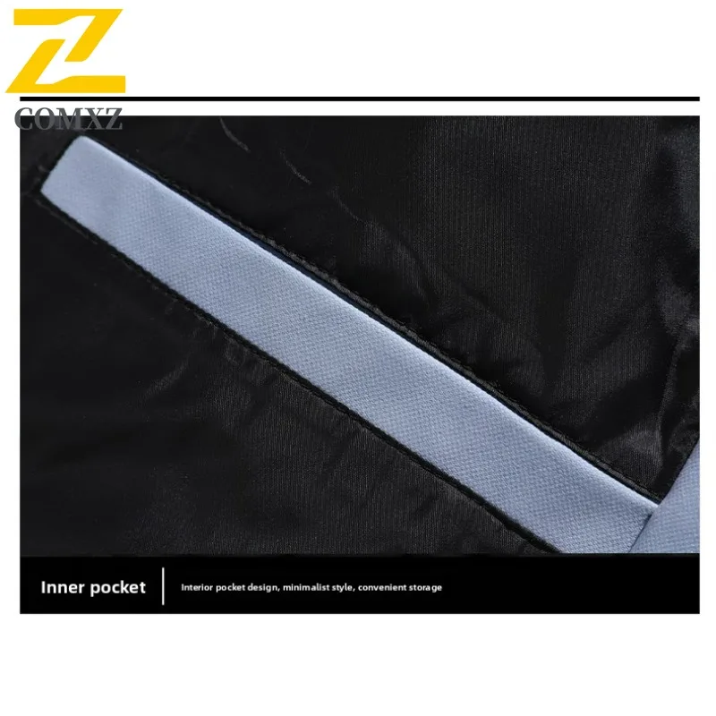 COMXZ 2025 New Hot Sale Heavyweight Workwear Jacket Men Spring Autumn Short Deconstructed Stand Collar lightweight windbreaker