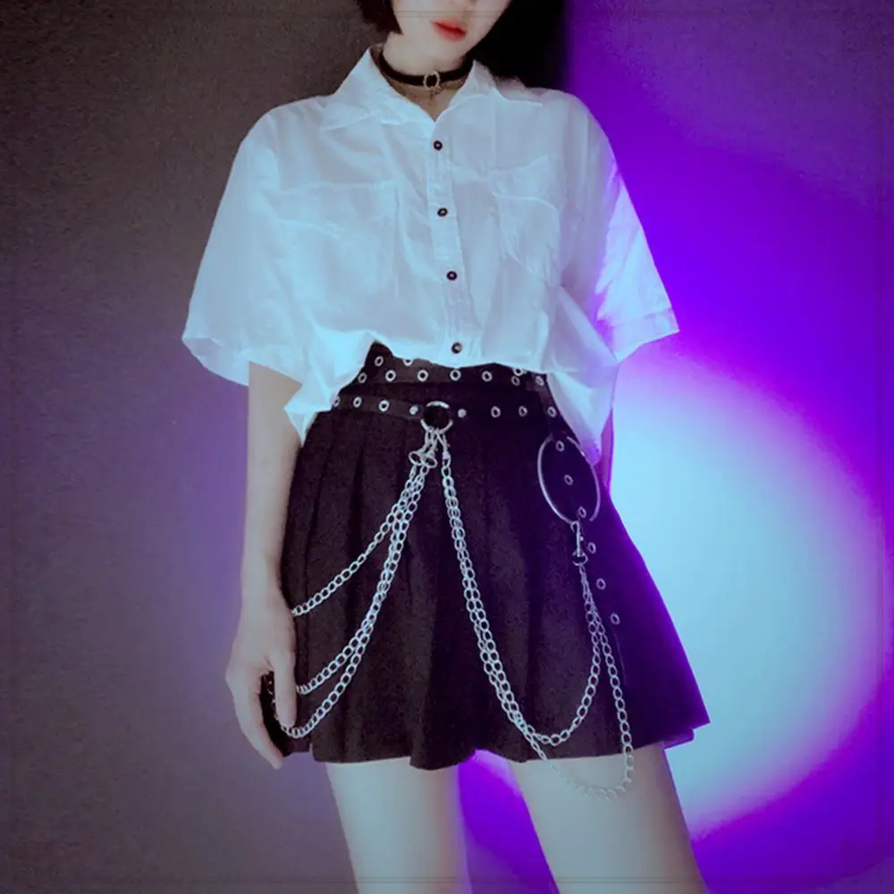 

Personality Multi-layer Women Waist Belt Extended JK PU Leather Belt Chain Punk Dress Waist Chain Nightclub