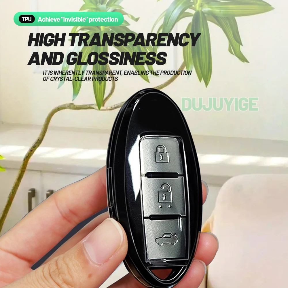 Clear TPU Car Key Case For Infiniti FX35 FX45 S50 2003-2008 Key Fob Cover Protector Shell Auto Accessories 2004 2005 2006 2007