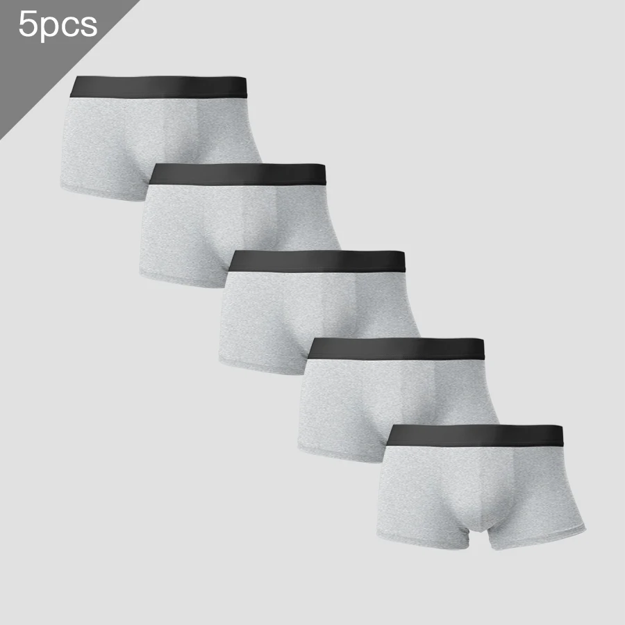 

5 шт. Мужское нижнее белье оптом, трансграничный ледяной шелк, брюки на плоской подошве, английский размер, брюки с четырьмя углами, трусы большого размера