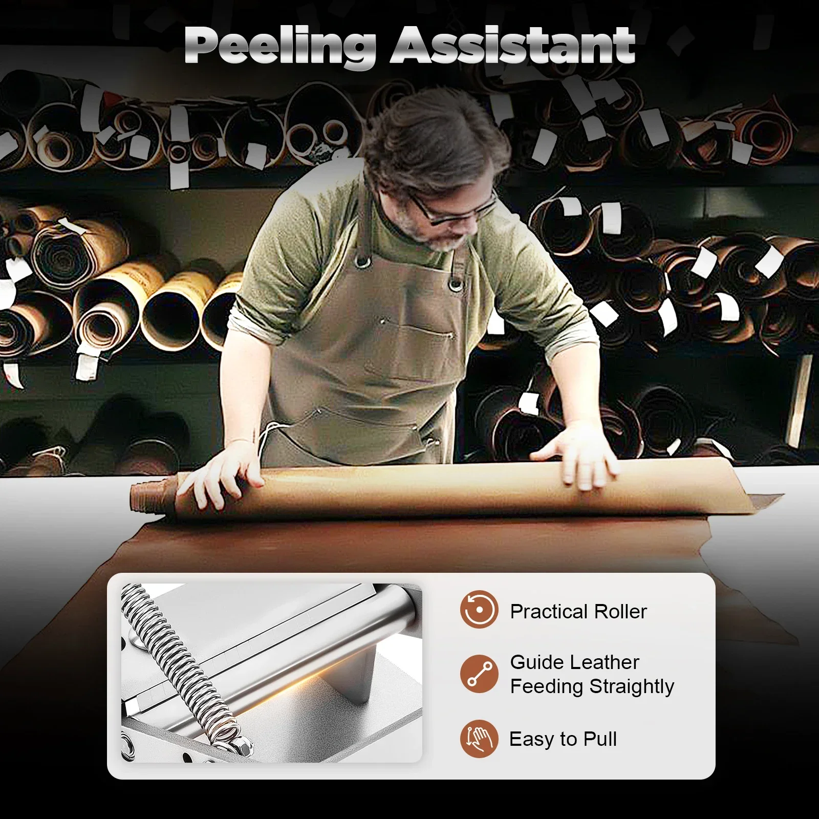 

Ручная машина для очистки кожи, машина для кожи с лопатой из нержавеющей стали 304, инструмент для разделения кожи DIY 0,5-5 мм